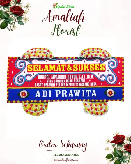 Papan Bunga Ucapan Selamat Cikole